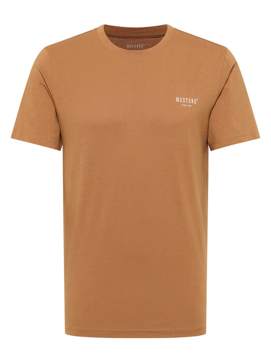 Mustang Mustang T-Shirt Style Austin Brązowy Regular Fit