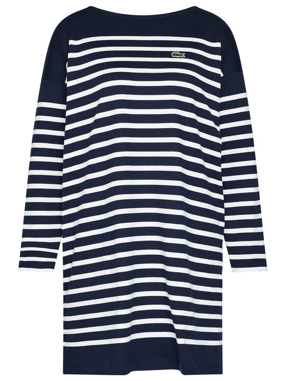 Lacoste Lacoste Φόρεμα υφασμάτινο EF2365 Σκούρο μπλε Relaxed Fit
