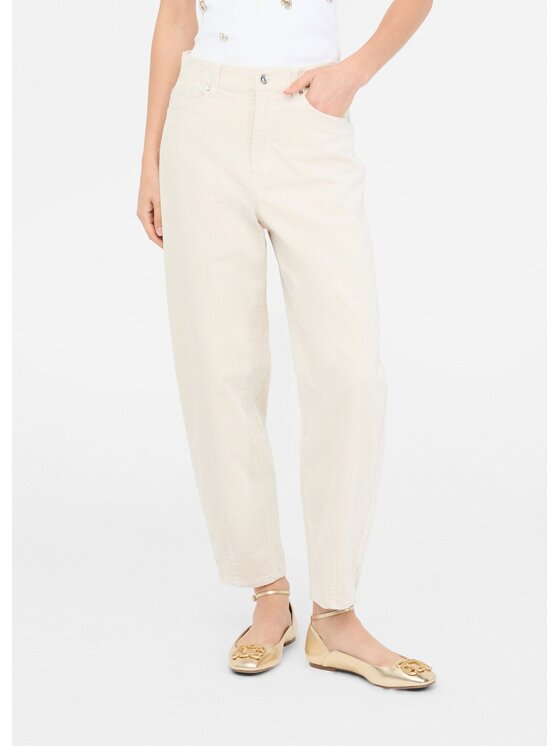 Liu Jo Liu Jo Pantaloni di tessuto MF5332T195A20304 Beige Carrot Fit