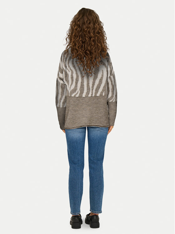 ONLY ONLY Пуловер Jade 15294969 Кафяв Regular Fit