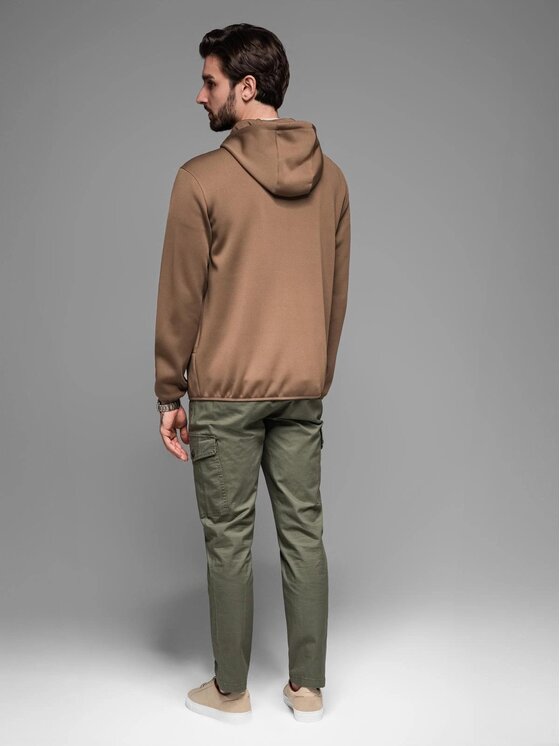 Ombre Ombre Kurtka przejściowa OM-JANP-0160 Brązowy Regular Fit