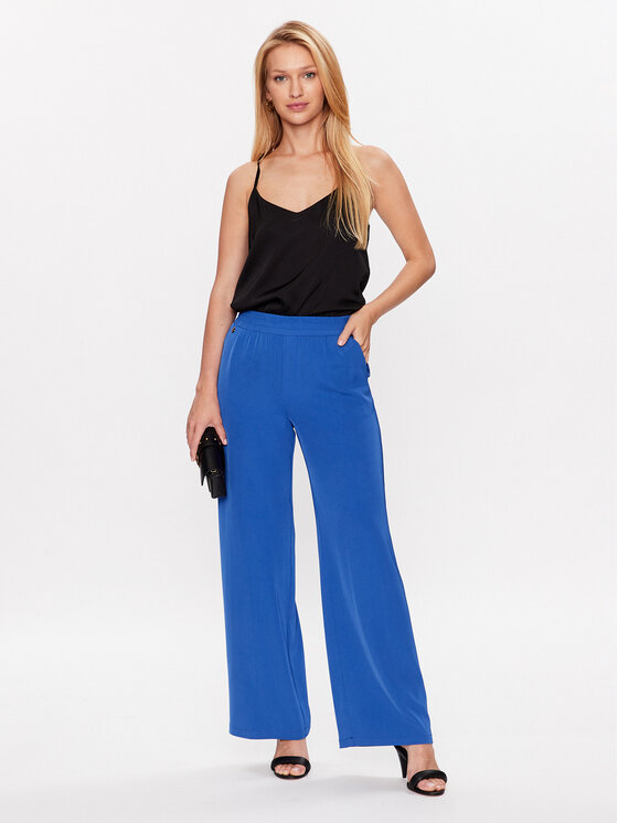 Kontatto Kontatto Pantaloni din material NO7028 Albastru Relaxed Fit