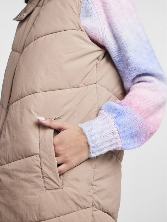 Pieces Pieces Bodywarmer Jamilla 17131106 Beige Regular Fit
