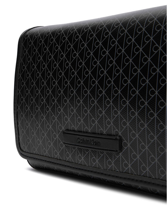 Calvin Klein Calvin Klein Somiņa Emblem Aop Coated Small Flap Mes LV04D3396G Melns