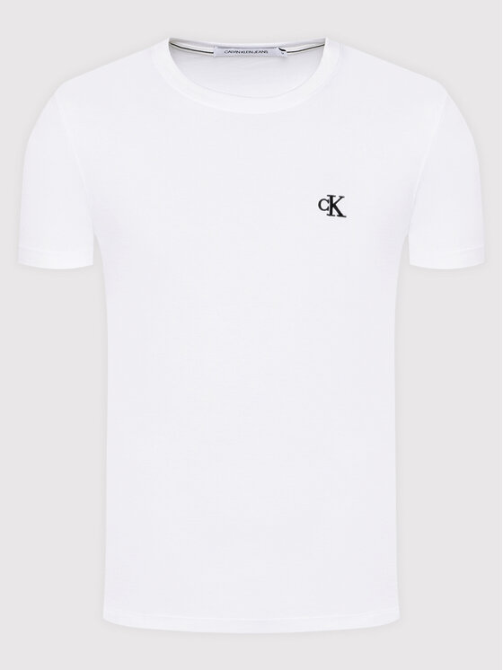 Calvin Klein Jeans Calvin Klein Jeans T-Shirt Tee Shirt Essential J30J314544 Biały Slim Fit
