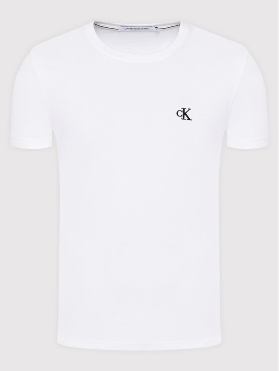 Calvin Klein Jeans Calvin Klein Jeans T-Shirt Tee Shirt Essential J30J314544 Bílá Slim Fit