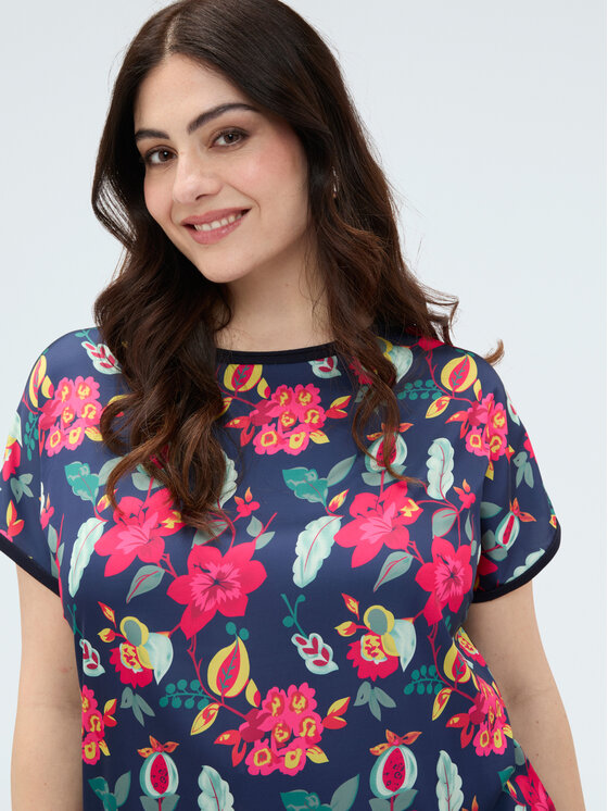 Fiorella Rubino Fiorella Rubino T-Shirt M256L008536N0Z4 Niebieski Regular Fit