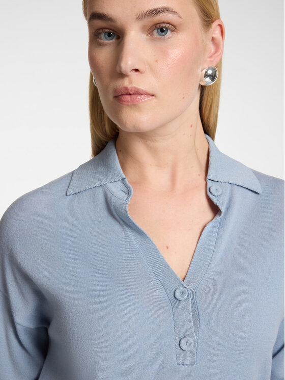 Elena Mirò Elena Mirò Sweter M092Z000857N0A4 Turkusowy Regular Fit