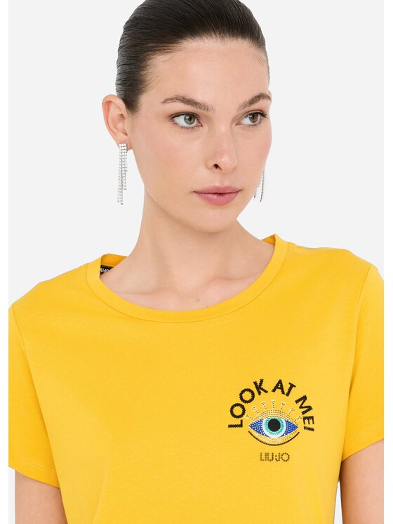 Liu Jo Liu Jo T-shirt TF5275JS923M9755 Giallo Regular Fit