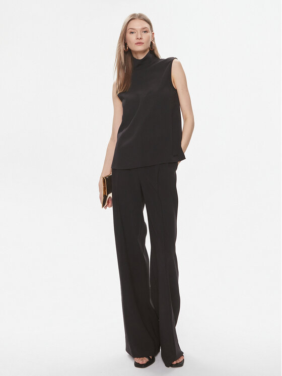 Calvin Klein Calvin Klein Παντελόνι υφασμάτινο K20K206774 Μαύρο Wide Leg