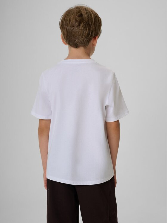 4F 4F T-Shirt 4FJKAW26TTSHM4452-10S Biały Regular Fit