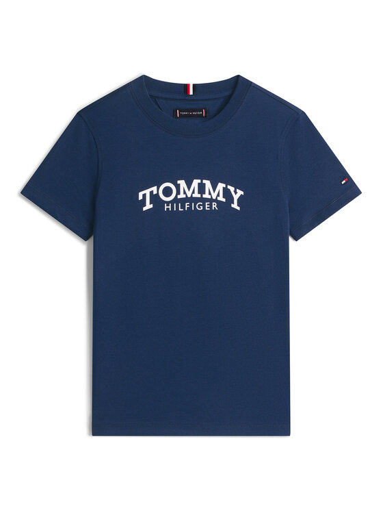 Tommy Hilfiger Tommy Hilfiger Tricou Monotype Print KB0KB10051 D Bleumarin Regular Fit