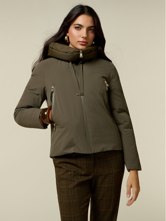 Oltre Oltre Kurtka puchowa F031R001527N035 Zielony Boxy Fit