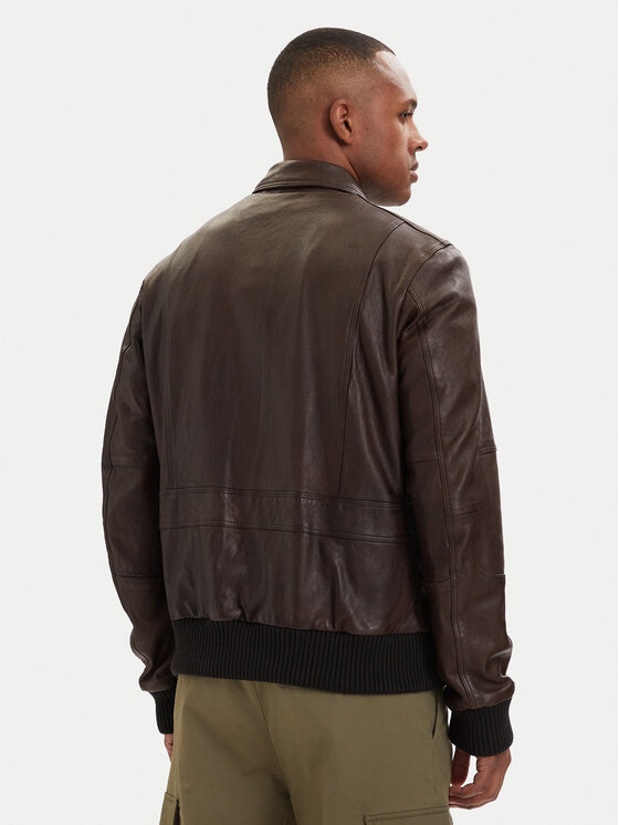 Aeronautica Militare Aeronautica Militare Nahkjope 261PN5058U100839 Pruun Regular Fit