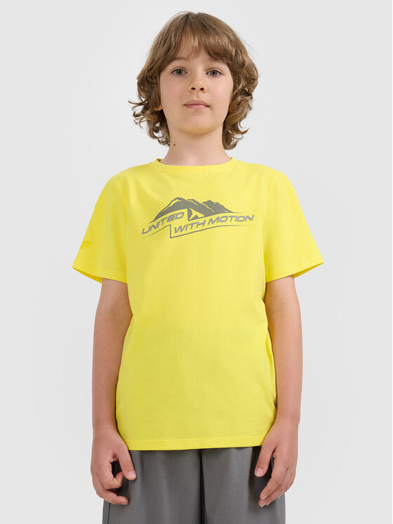 4F 4F T-Shirt APRES SKI Żółty Regular Fit