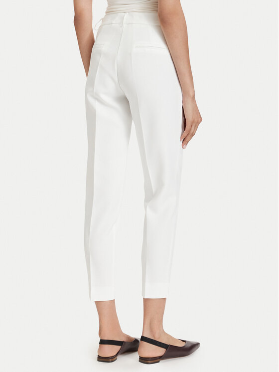 Maryley Maryley Kalhoty z materiálu 26EB52Z/43VA Krémová Regular Fit
