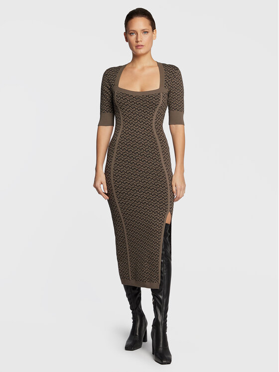 Gestuz Gestuz Úpletové šaty Matthea 10906265 Zelená Slim Fit