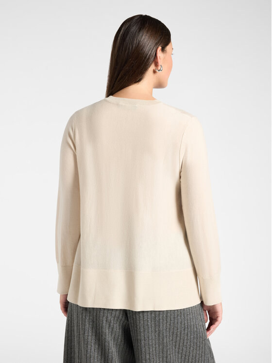 Elena Mirò Elena Mirò Sweter M093Z000858N002 Kremowy Regular Fit