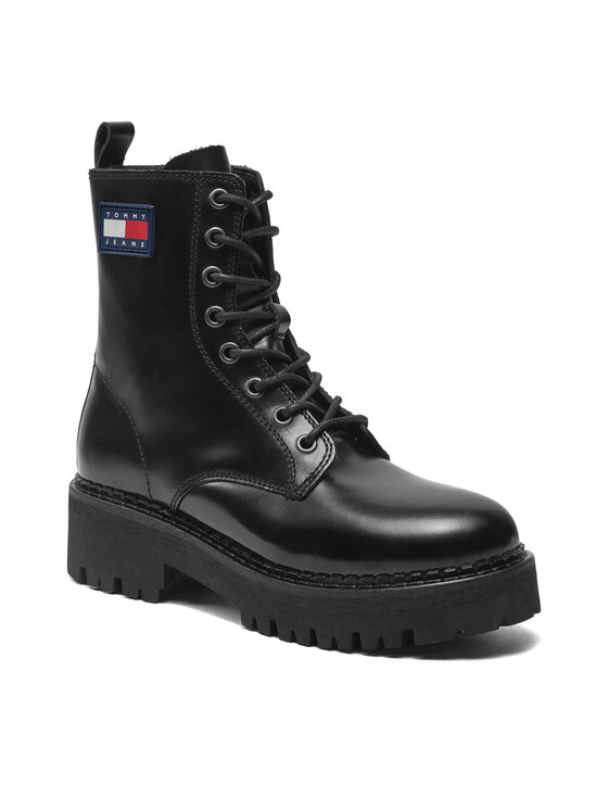 Tommy Jeans Tommy Jeans Trapery Urban Tommy Jeans Lace Up Boot EN0EN01995 Czarny