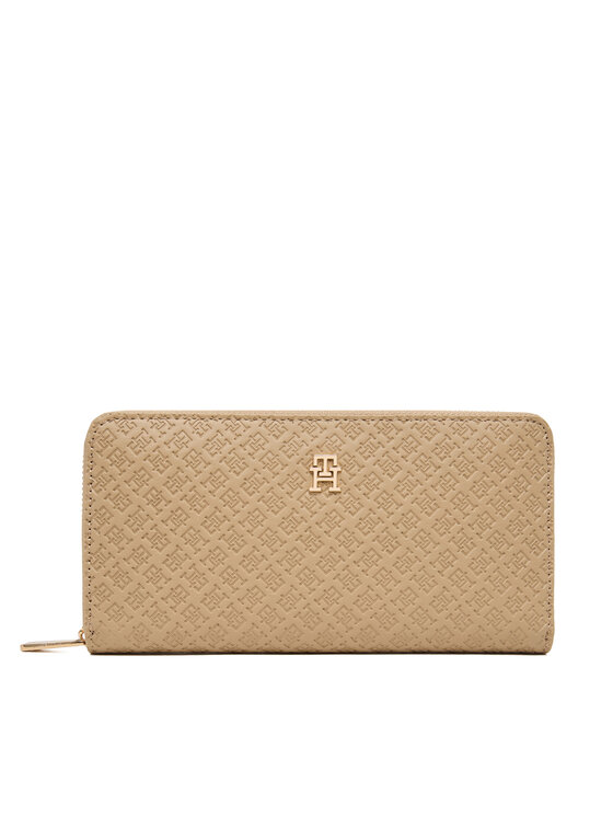 Tommy Hilfiger Tommy Hilfiger Peněženka Th Icon Lrg Za Mono AW0AW18482 Béžová