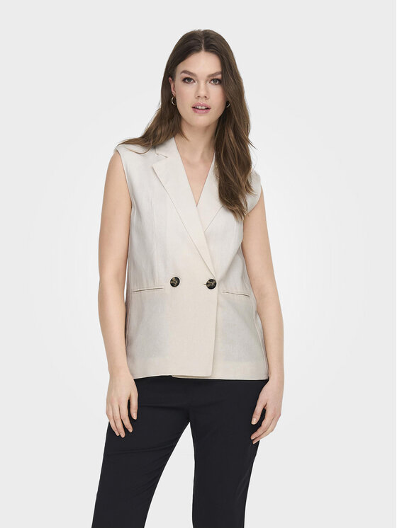 ONLY Gilet da completo Caro 15278794 Bianco Loose Fit, taglia : 42