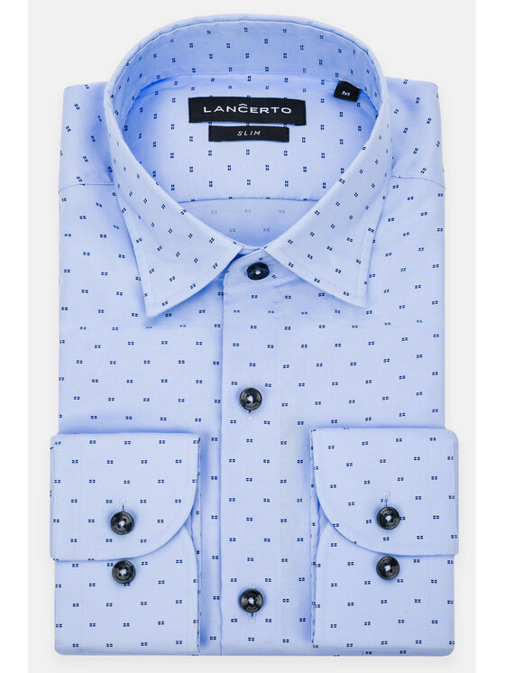 Lancerto Lancerto Koszula Alivia KO073222000018 Niebieski Slim Fit