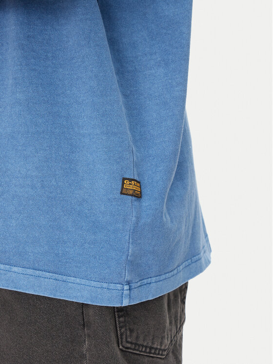 G-Star Raw G-Star Raw T-Shirt Overdyed D27760-C756 Niebieski Regular Fit