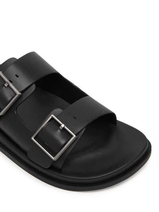 Calvin Klein Calvin Klein Papucs City Sandal Buckle Lth HW0HW02885 Fekete