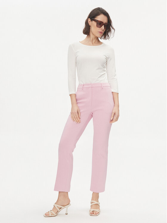 Weekend Max Mara Weekend Max Mara Riidest püksid Basco 2415781051 Roosa Straight Leg