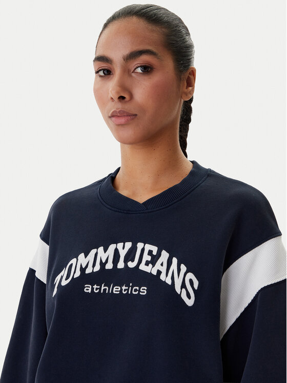 Tommy Jeans Tommy Jeans Pulóver Varsity DW0DW22365 Sötétkék Boxy Fit