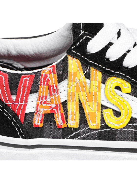 Vans old skool checkerboard flame 2025