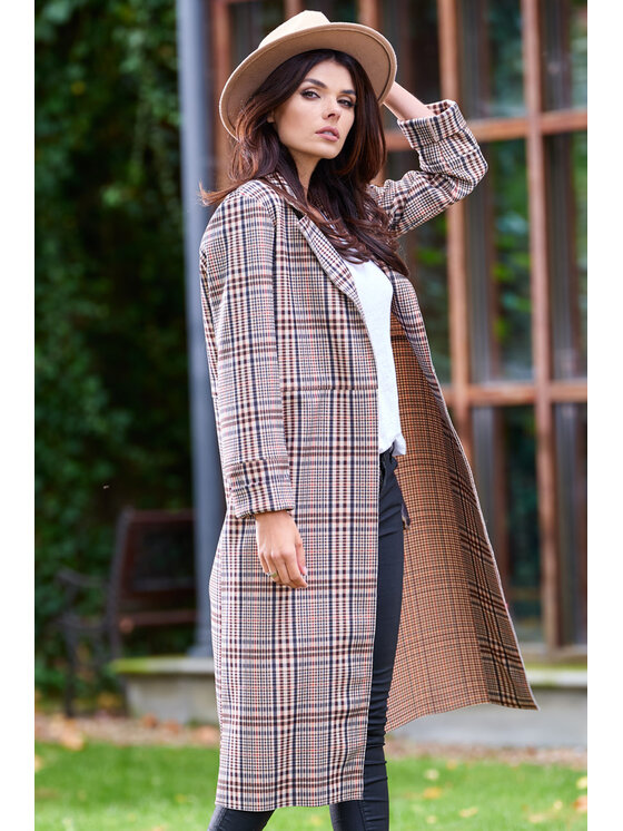 Awama Awama Kabát A368 Hnědá Basic Fit
