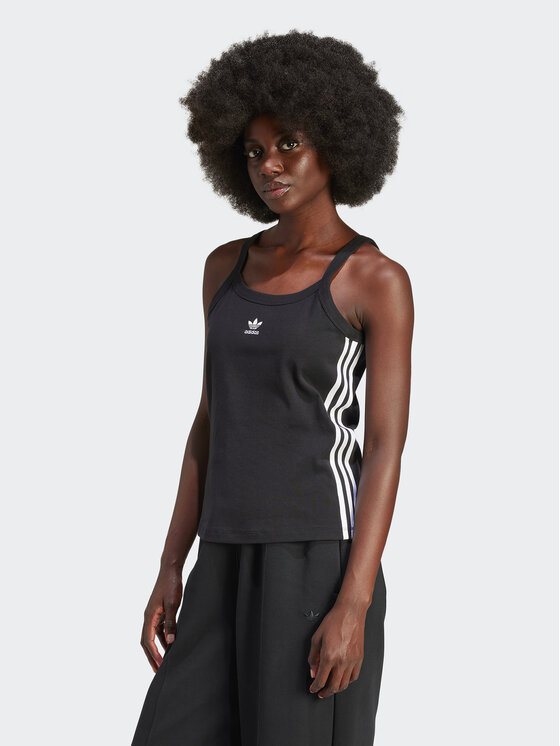 adidas Top 3-Stripes IU2431 Čierna Regular Fit