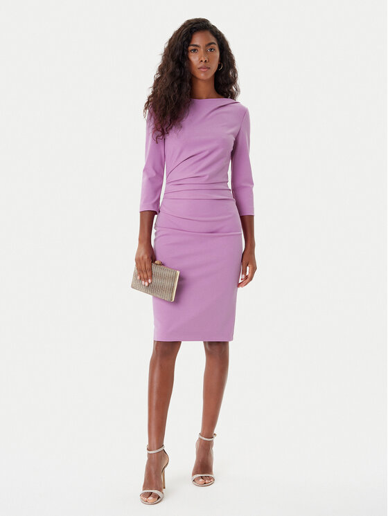 Rinascimento Rinascimento Kokteilinė suknelė CFC0126154003 Rožinė Slim Fit