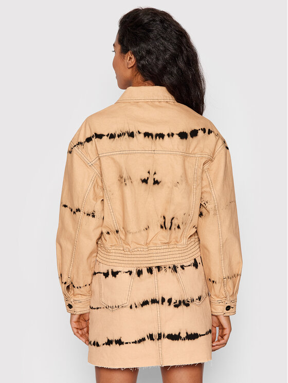 Desigual Desigual Jeansová bunda Pasadena 22SWED19 Hnědá Oversize