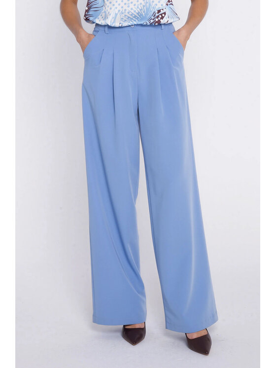NIFE NIFE Kalhoty z materiálu SD138 Modrá Modern Relaxed Fit