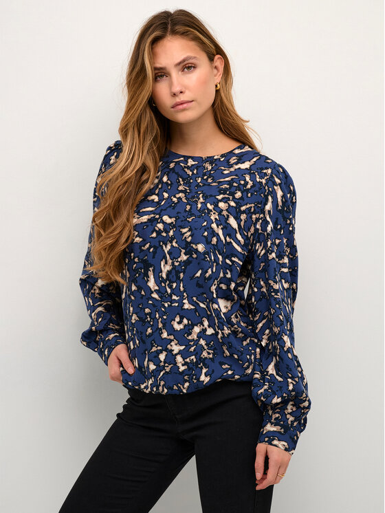 Kaffe Kaffe Bluza Via 10507520 Mornarsko modra Loose Fit