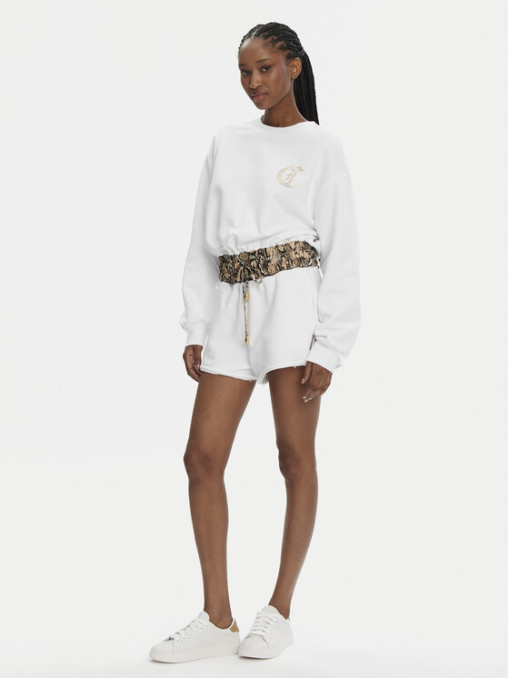 Just Cavalli Just Cavalli Majica dugih rukava 78PAIE01 Bijela Regular Fit