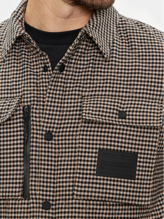 REPLAY REPLAY Риза-яке M8361A.000.52630 Кафяв Regular Fit