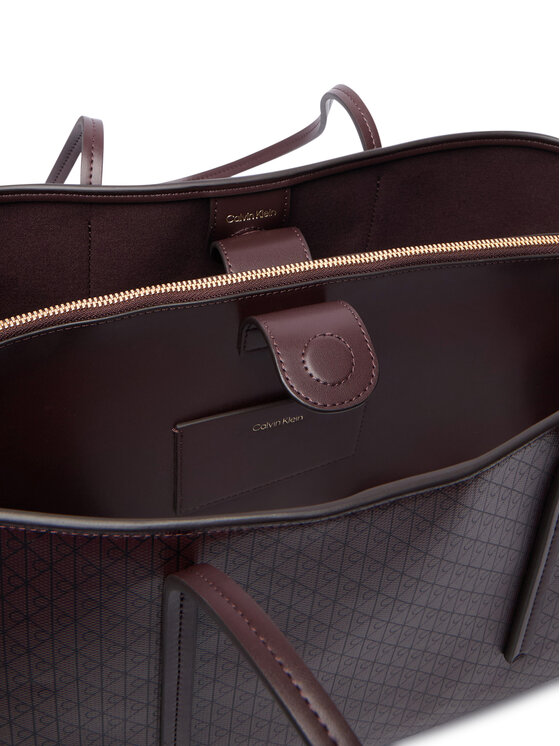 Calvin Klein Calvin Klein Borsetta Emblem Aop Medium Work Tote LV04F3786G Bordeaux