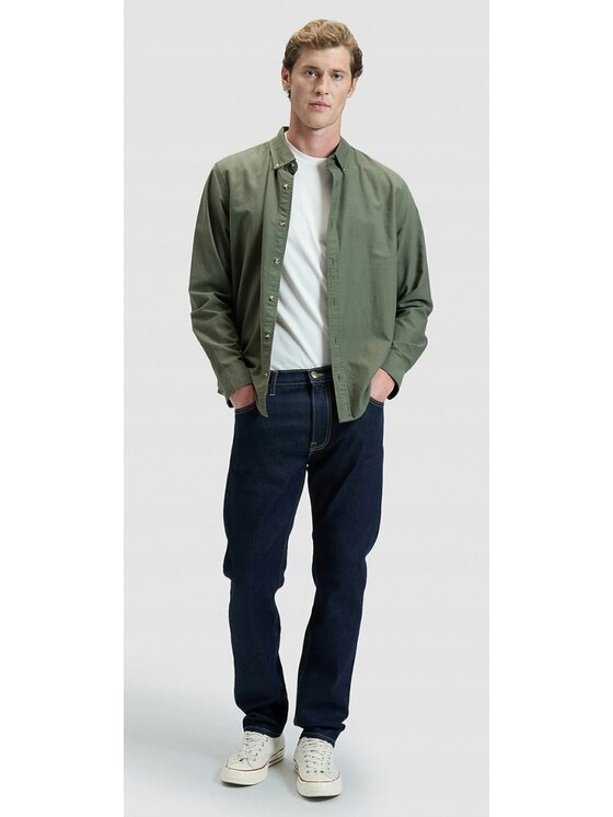 Lee Lee Koszula Workwear Button Down Zielony Relaxed Fit
