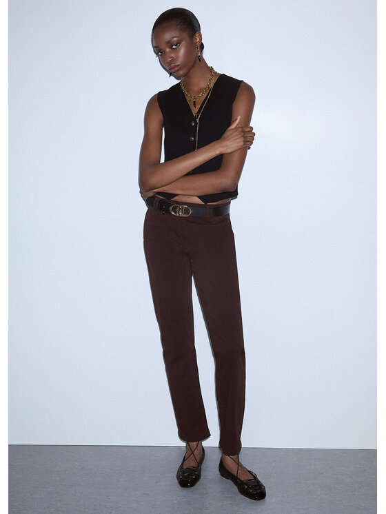 Liu Jo Liu Jo Pantaloni di tessuto WF6128T708A91106 Marrone Regular Fit
