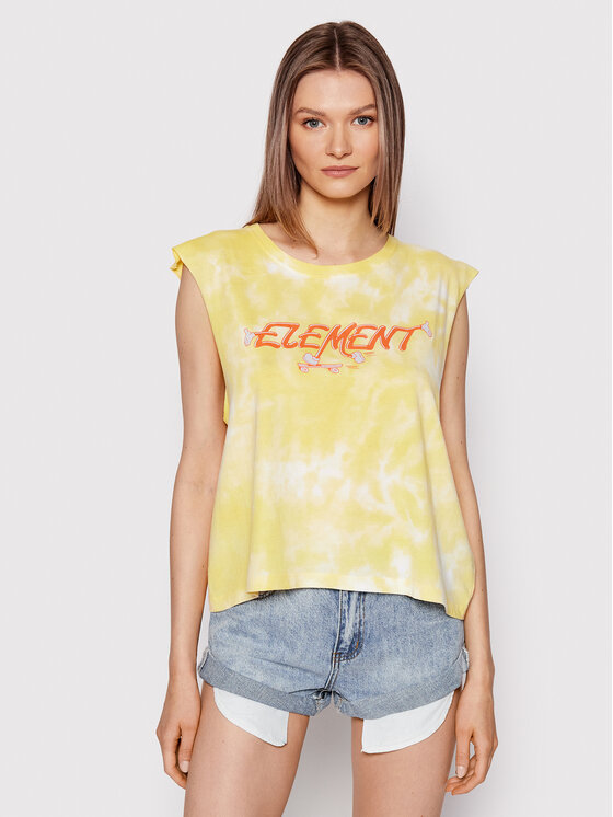 Element Top Skateman Muscle C3SGA8 Galben Relaxed Fit