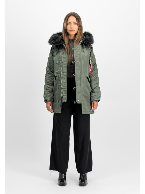 Alpha Industries Alpha Industries Kurtka zimowa N-3B VF 59 Winter Jacket Women Zielony Slim Fit