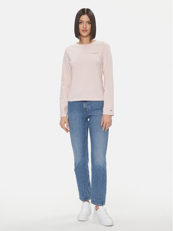 Tommy Hilfiger Tommy Hilfiger Majica Mini Corp Logo WW0WW39784 Ružičasta Relaxed Fit