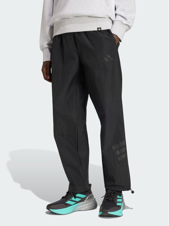 adidas adidas Spodnie materiałowe 163021 Czarny Loose Fit