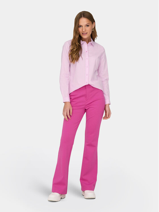 ONLY ONLY Hlače iz tkanine Peach 15298660 Roza Flared Fit
