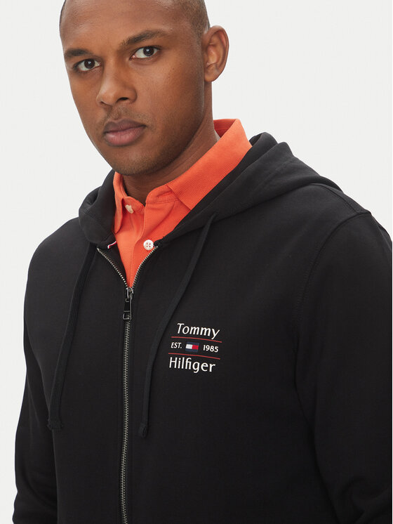 Tommy Hilfiger Tommy Hilfiger Світшот MW0MW39250 Чорний Regular Fit