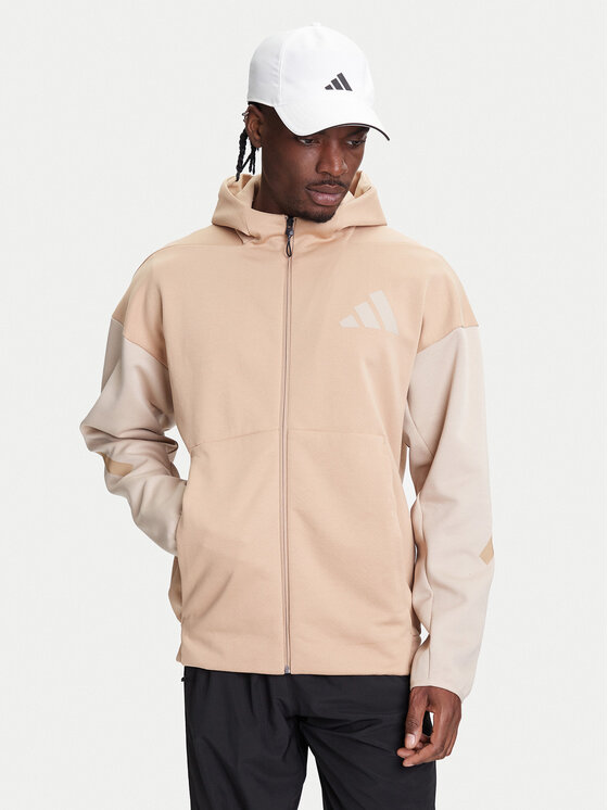 adidas Mikina Z.N.E. JY4833 Béžová Regular Fit