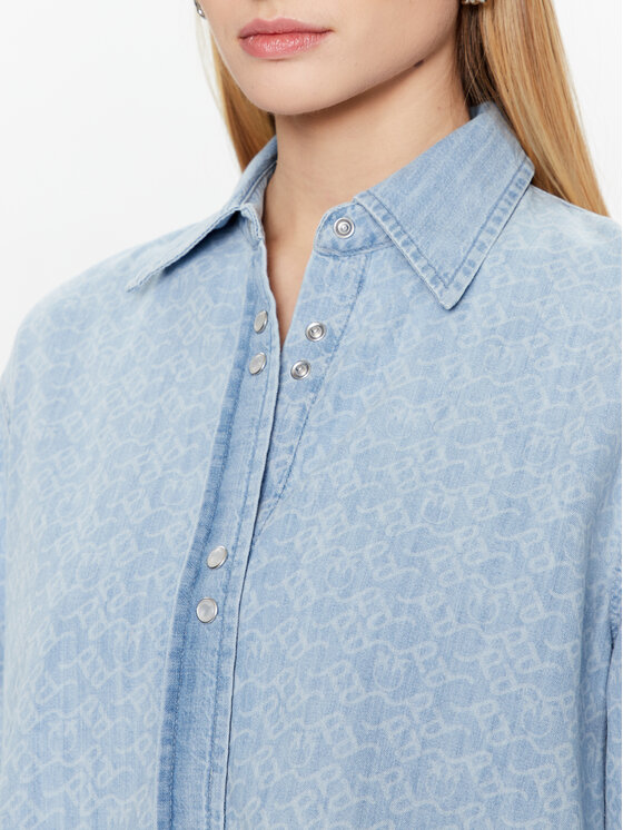 PINKO Pinko Τζιν πουκάμισο 100816 A0FO Μπλε Regular Fit